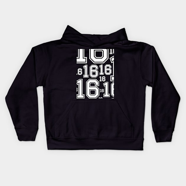 16th Birthday Kids Hoodie by Yule